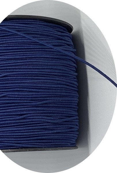 100 mètres de Cordon Elastique Bleu Navy X 100 Mètres Echeveau En 2 mm A Coudre Pour Loisirs Créatifs.