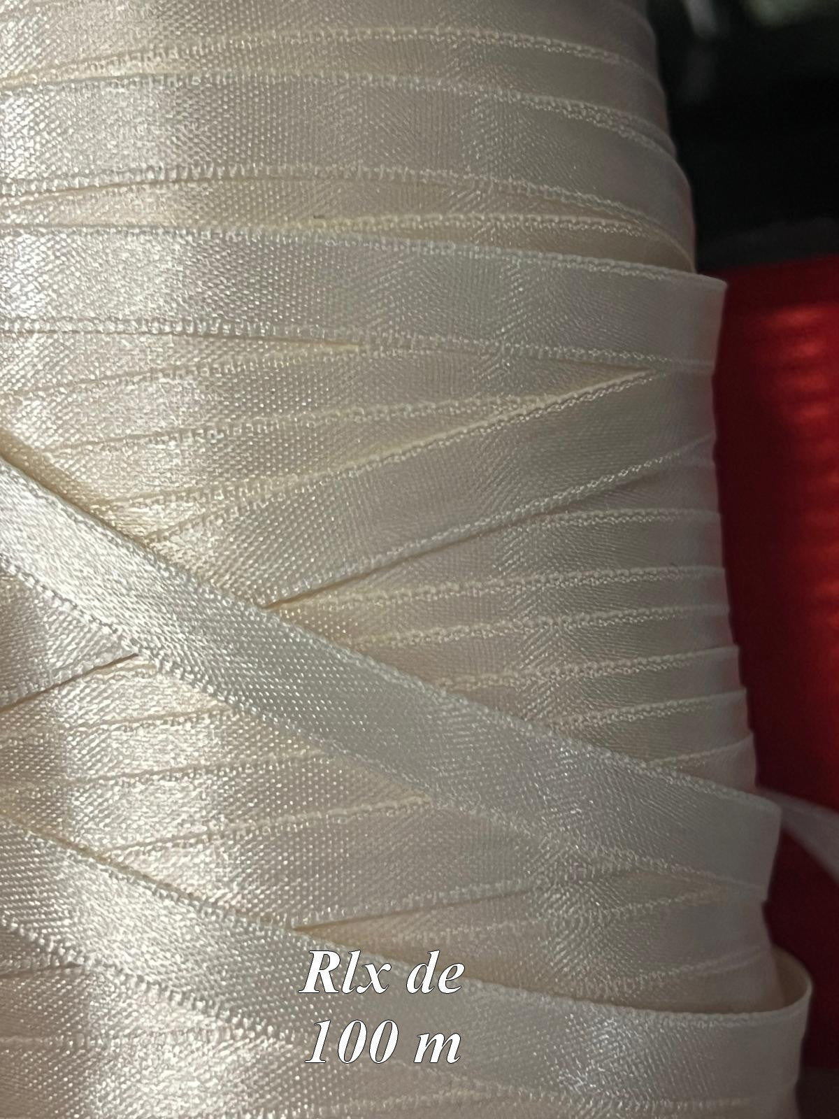 100 mètres de ruban satin écru 10mm – Élégance et douceur pour couture et décoration