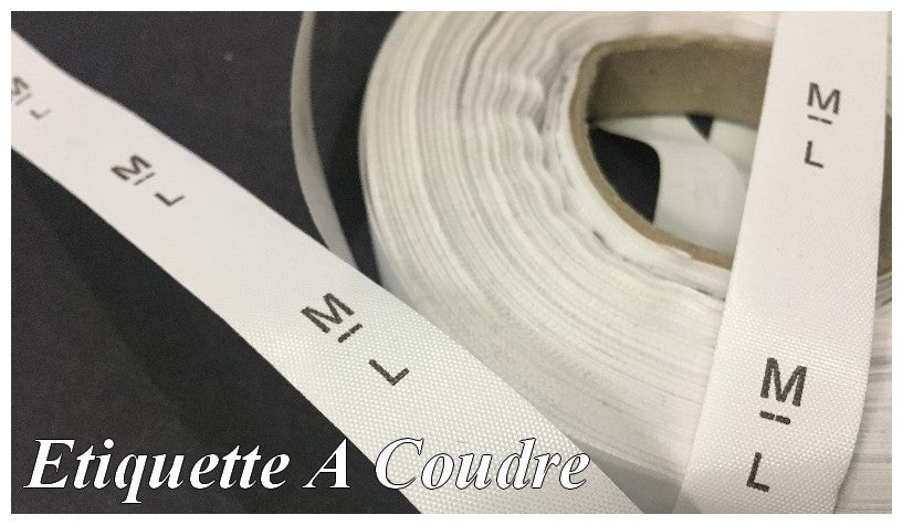 1000 Etiquette De Vêtements Taille " ML " A Coudre De Composition Textile , Contexture Pour Confection.