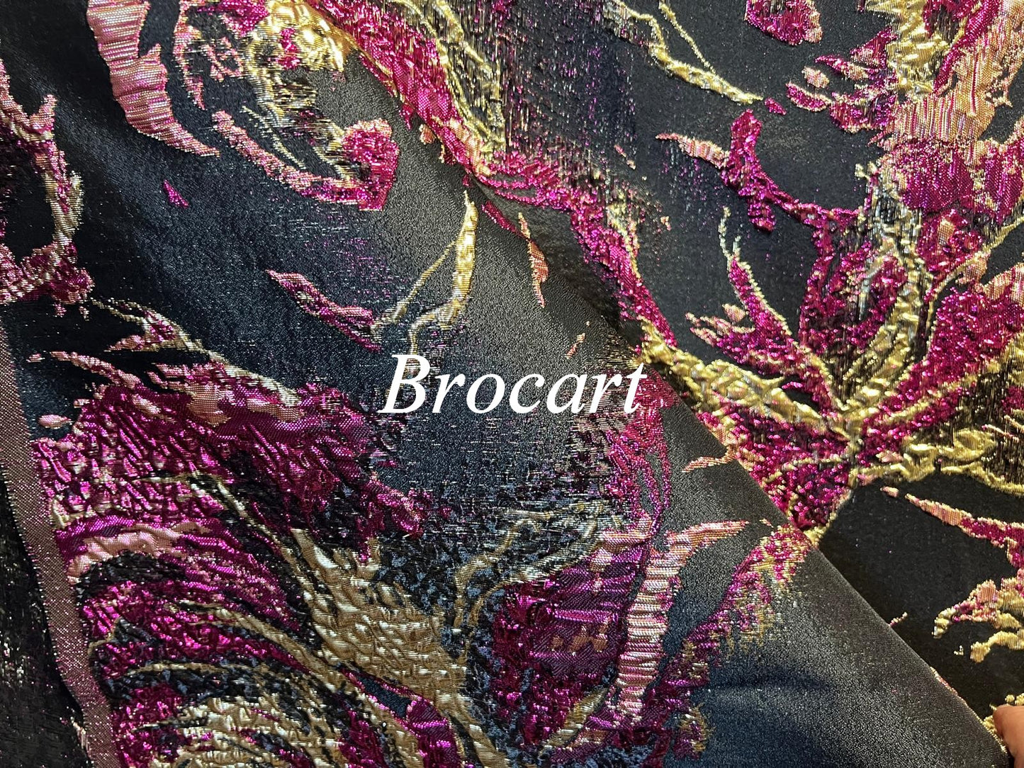 Tissu Brocart Haute Couture Floral - Largeur 150 cm