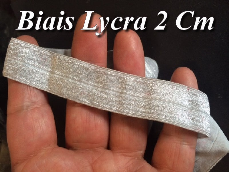 Cinta elástica de licra gris claro de 2 cm, cinta de licra para lencería y personalizaciones.