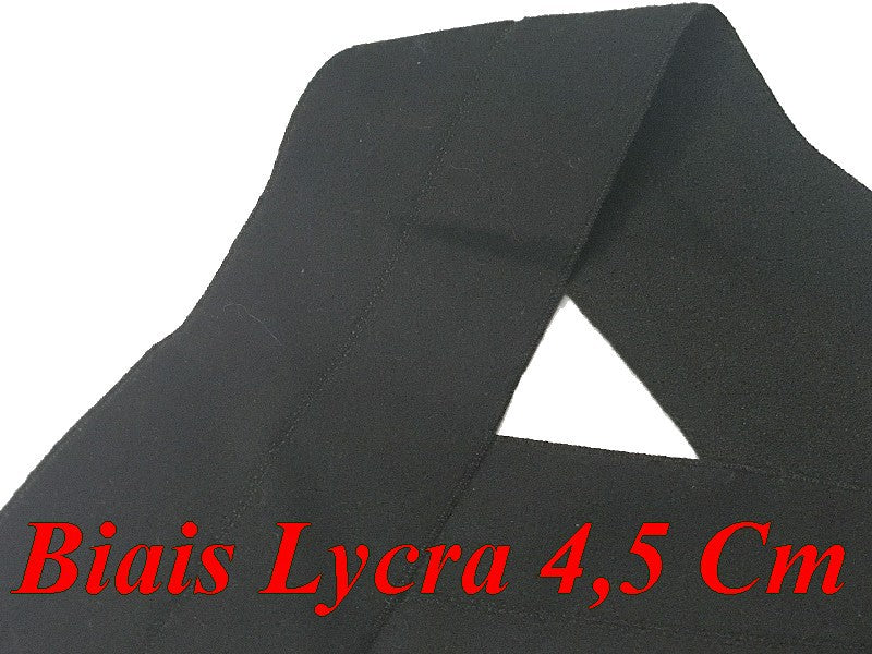 Biais Lycra En 45 mm Noir Ruban Lycra Pour Lingerie, et Customisations.