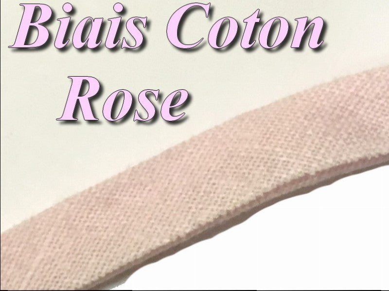 Biais Replié En Tissu Coton Rose Pour Vetements Et Loisirs Créatifs.