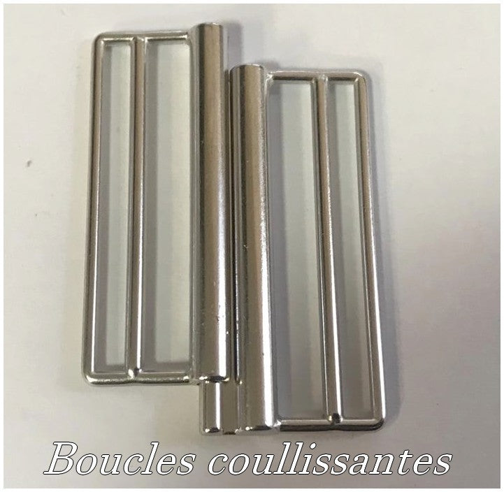 "Boucle Coulissante en mètal argenté : L'Accessoire Polyvalent pour Ajuster et Sécuriser Vos Cordons et Sangles"