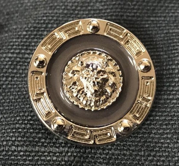 Bouton Argenté Marron Style " Versace " à Coudre En Taille 22 mm Pour Customization de vêtements.