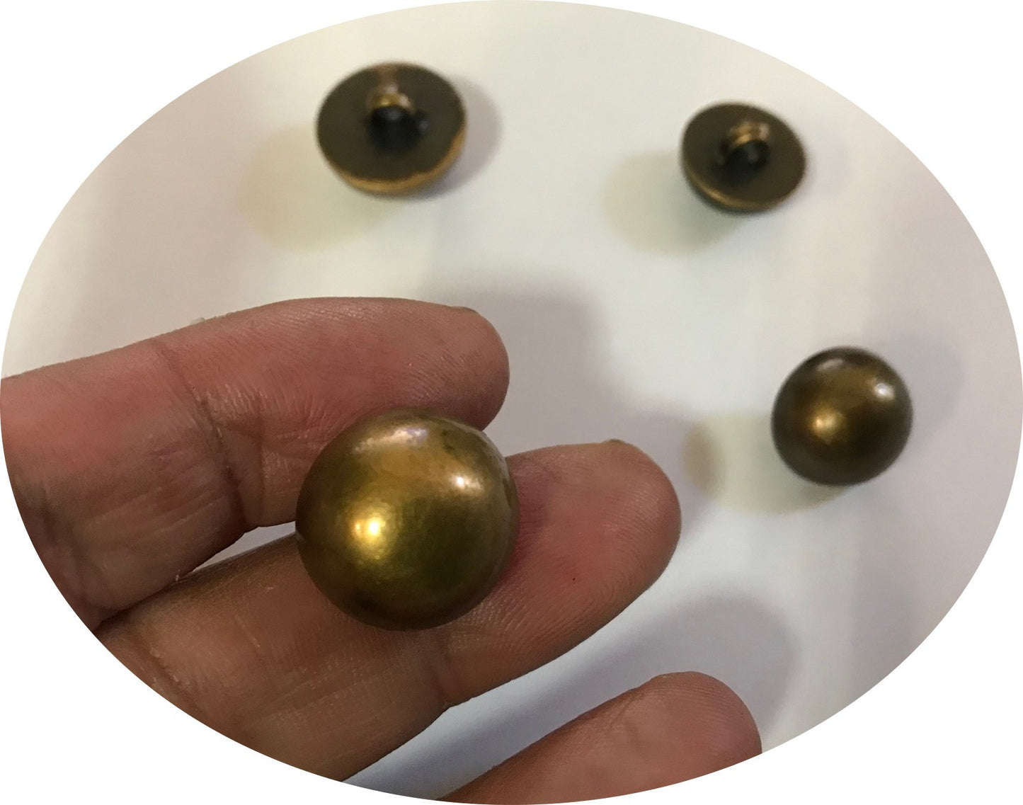 Bronze Half-Ball Sewing Button in Diameter 15 mm