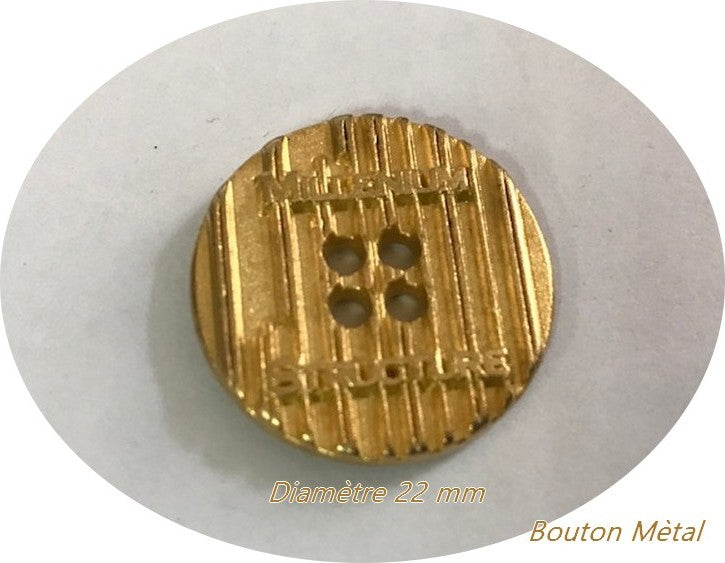 4 Holes Gold Metal Button For Blazer And Clothing Customizations