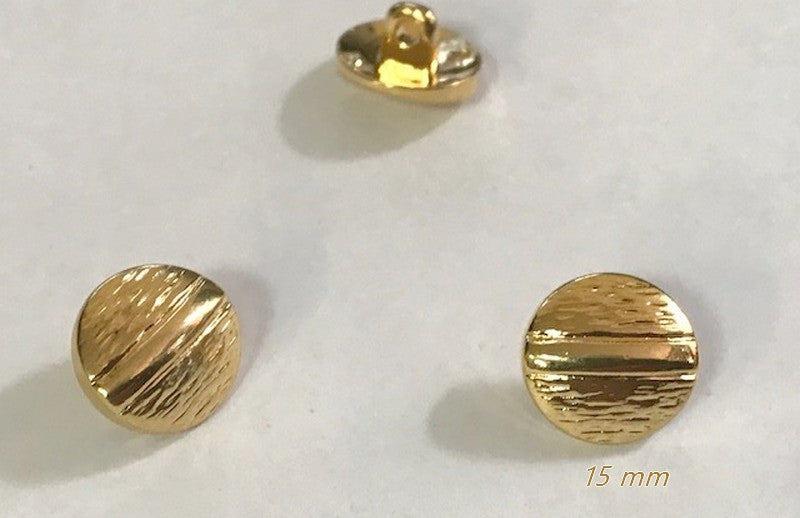 Gold Metal Sewing Button in Diameter 14 mm
