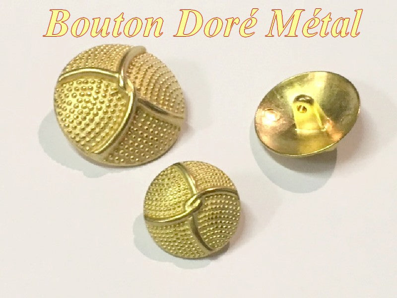 Bouton Doré Métal Style Chanel A Coudre En Taille 15 mm , 20 mm , 22 mm Et 27 mm.