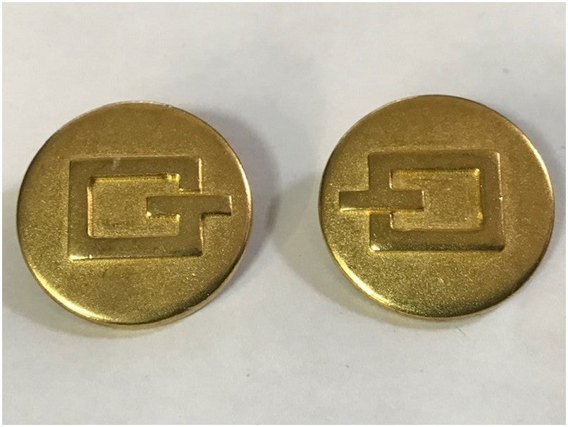 Stylish Gold Metal Sewing Button Diameter 25 mm.