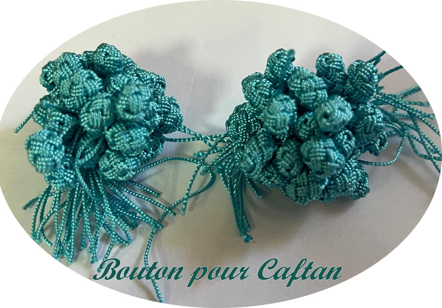 Turquoise Button for Caftan and Jelabba to Sew: Enhance your Traditional Style