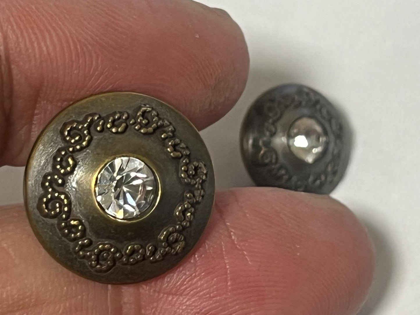 Bouton Strass Bronze A Coudre En Taille 20 mm Couture