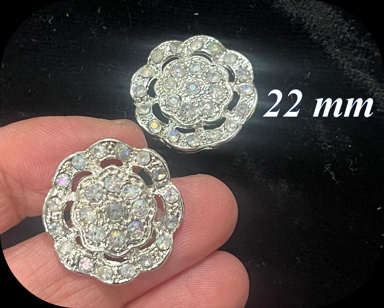 Bouton Strass Mètal A Coudre En Taille 22 mm Couture