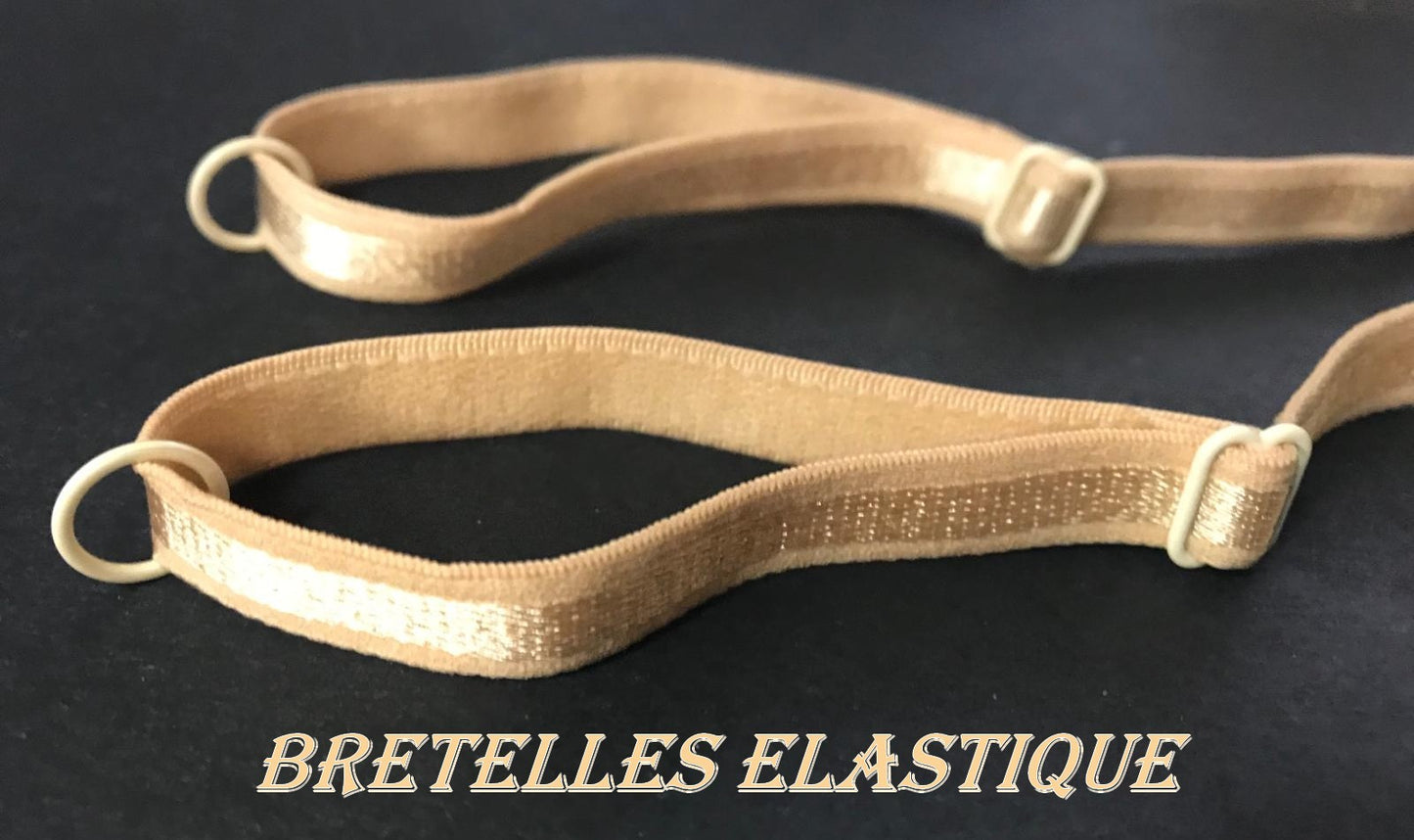 10mm Elastic Bra Strap Nude - Skin