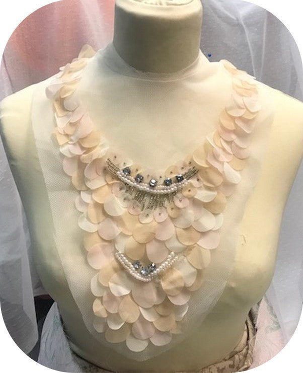 Sew-on Petal Collar Neckline Bib.