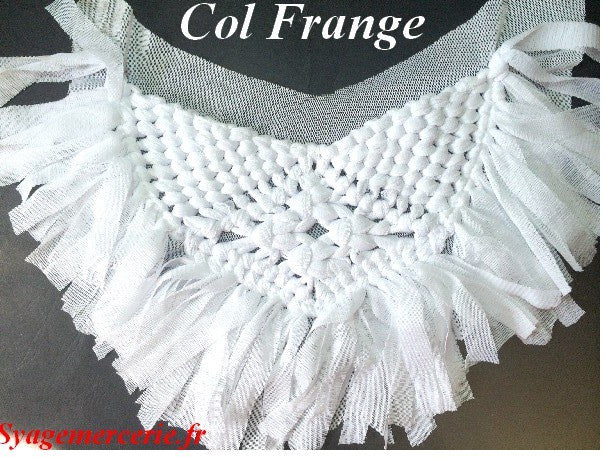 White Interlaced Fabric Collar