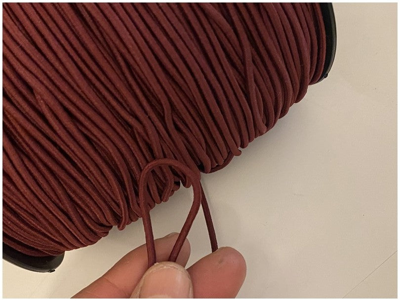Cordon Elastique BORDEAUX Rond En 3 mm A Coudre Pour Loisirs Créatifs.