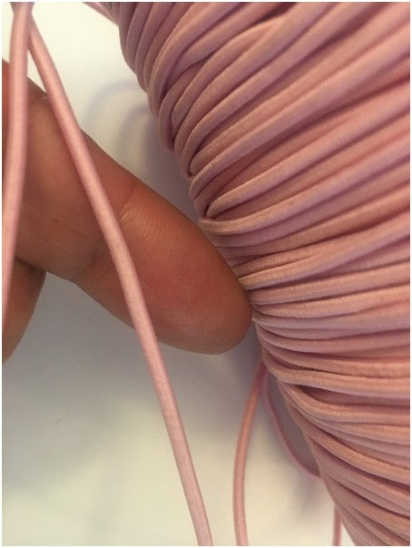 Cordon Elastique ROSE Rond En 3 mm A Coudre Pour Loisirs Créatifs.
