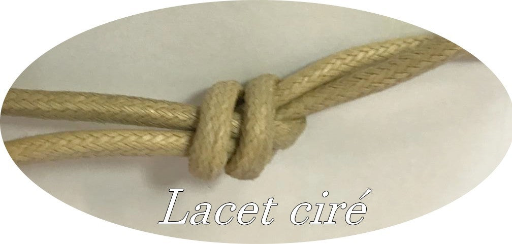 Cordón de encaje encerado por metro beige para pasatiempos creativos