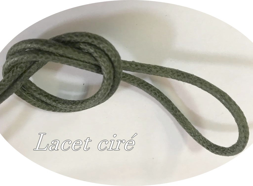 Cordón de encaje encerado por metro color caqui para pasatiempos creativos