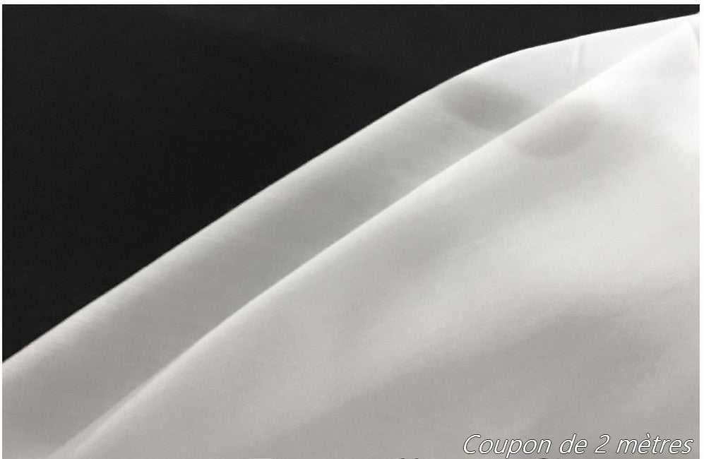 Coupon de 2 Mètres de Tissu Coton Blanc En Grande Largeur