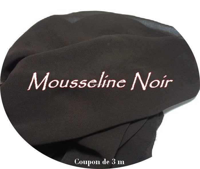 Coupon de 3 mètres De Tissu Mousseline Polyester Au Mètre Marron A coudre.