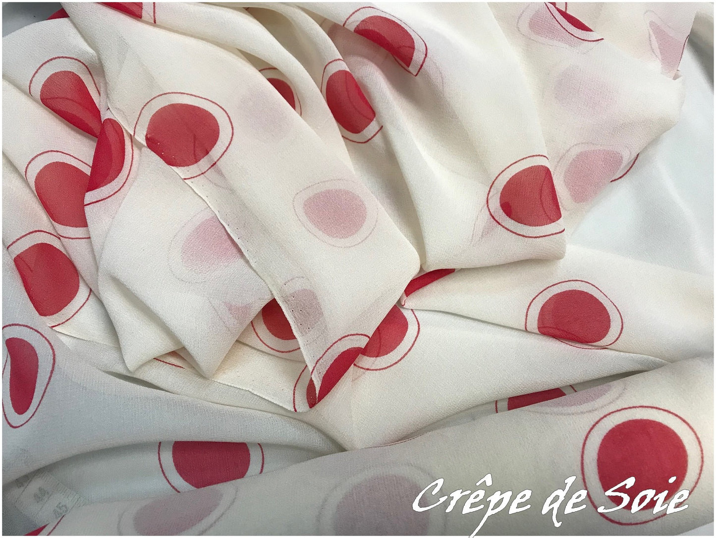Crêpe De SOIE Imprimé Au Mètre Couture.