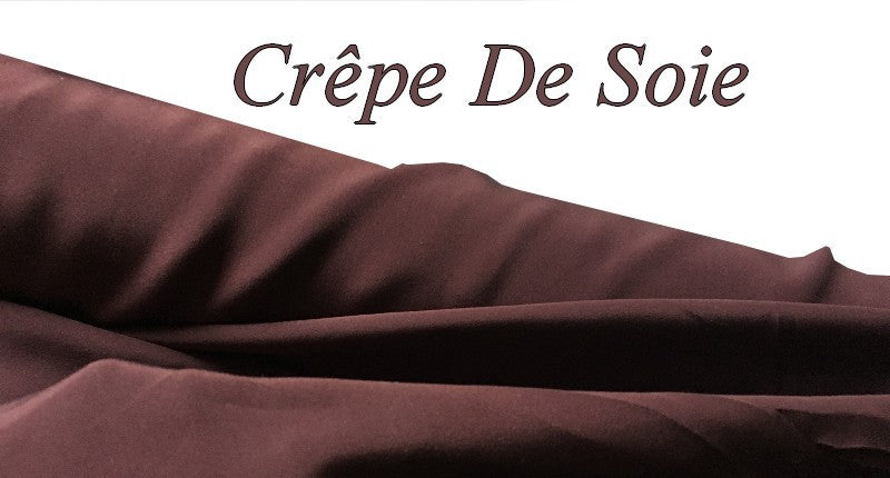 Crêpe De SOIE Prune Au Mètre Couture.
