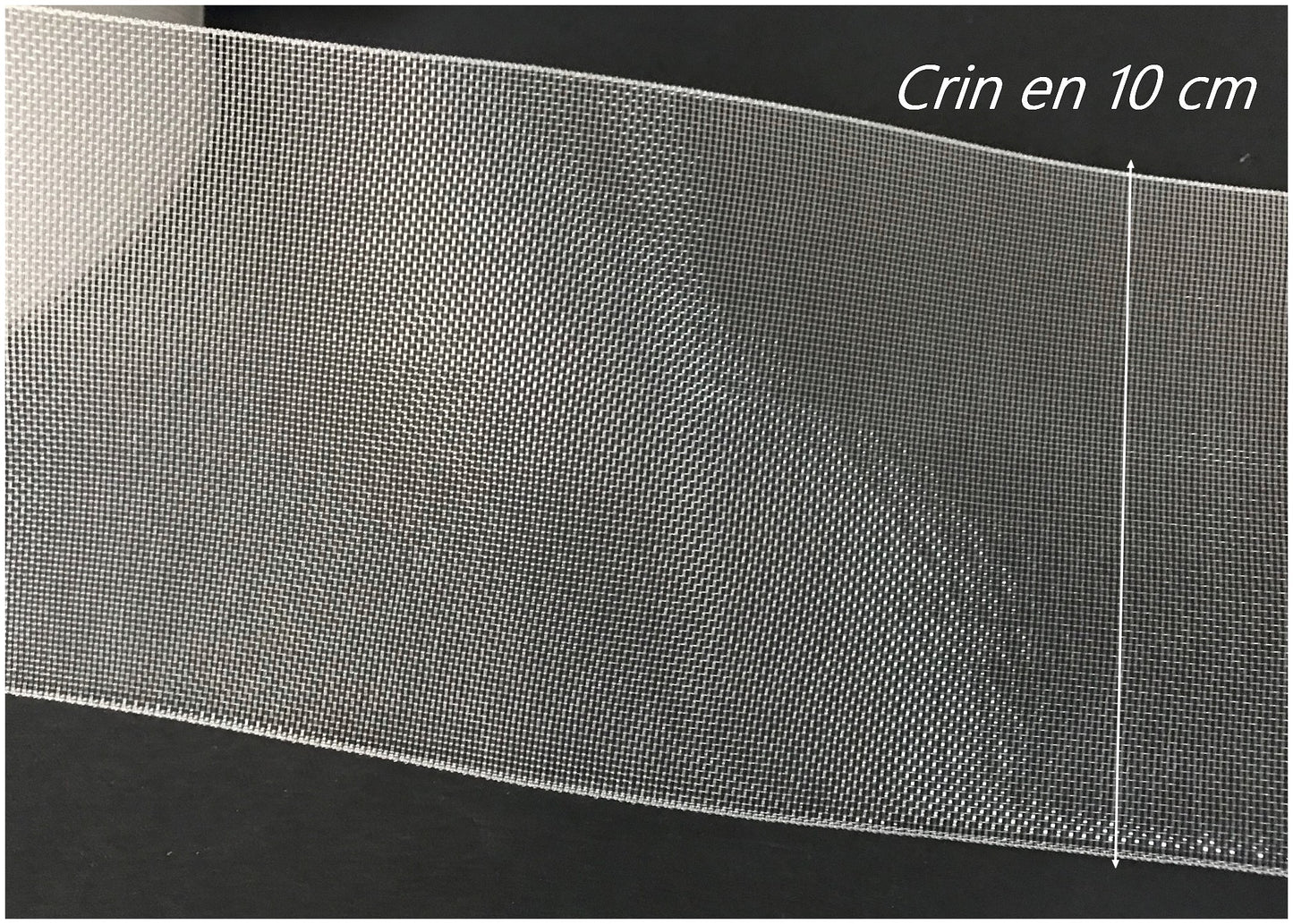 Crin Au Mètre Blanc En 100 mm - 10 cm pour La Couture, Bande de Crinoline en 10 cm pour Renfort
