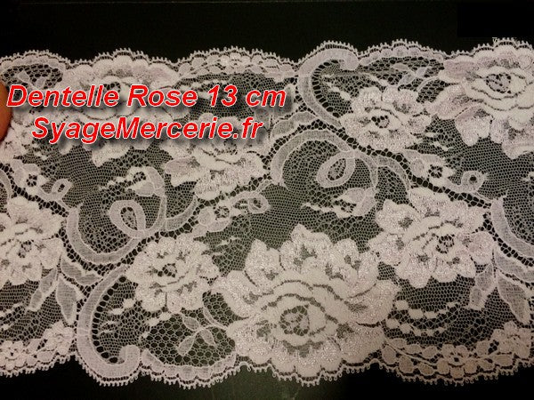 Dentelle Couture En 13 Cm Rose A Coudre pour loisirs Créatifs Et Décorations.