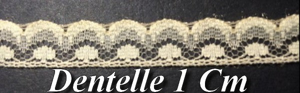 Dentelle En 1 Cm Jaune Paille ACoudre Pour Loisirs Créatifs.