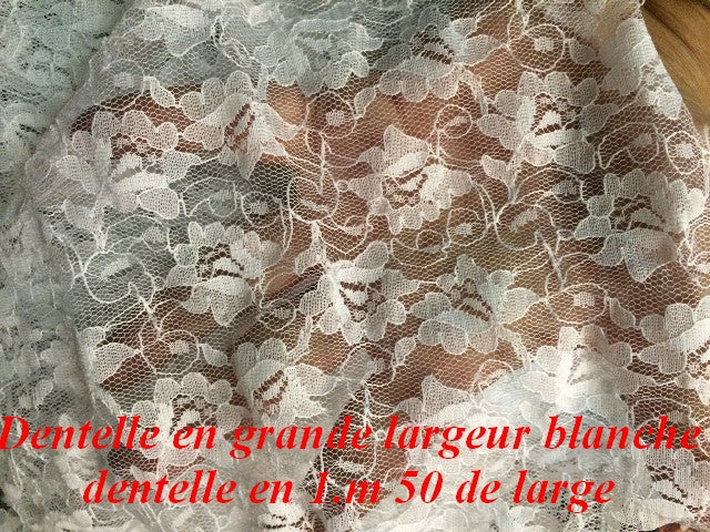 Encaje Blanco Ancho para Personalizaciones y Decoraciones.