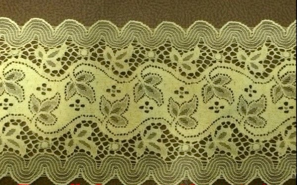 Dentelle Lycra Couleur Vert Anis En 12 Cm A Coudre.