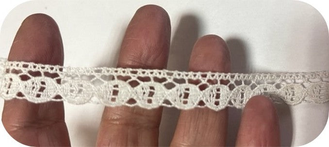 Dentelle Macramé Au Mètre Blanc style Picot A Coudre Pour Customisations.