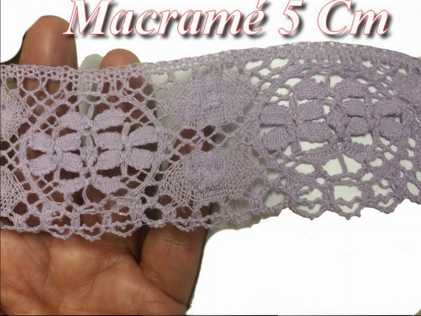 Encaje de Macramé 5 cm Parma para Hobbies Creativos, Decoraciones.