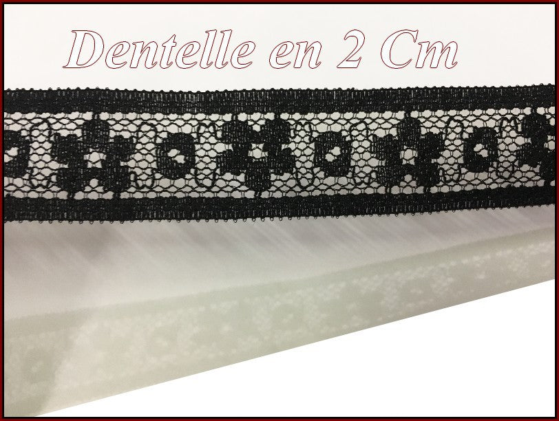 Encaje negro de 2 cm de separación para coser para hobbies creativos.