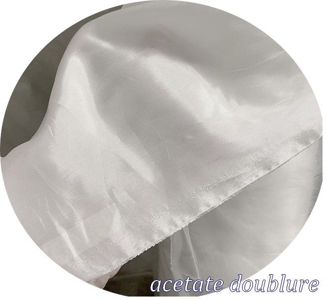 Doublure Acetate Au Mètre En Tissu Blanche En 150 Cm A Coudre Pour Robes, Manteaux Et Confections.