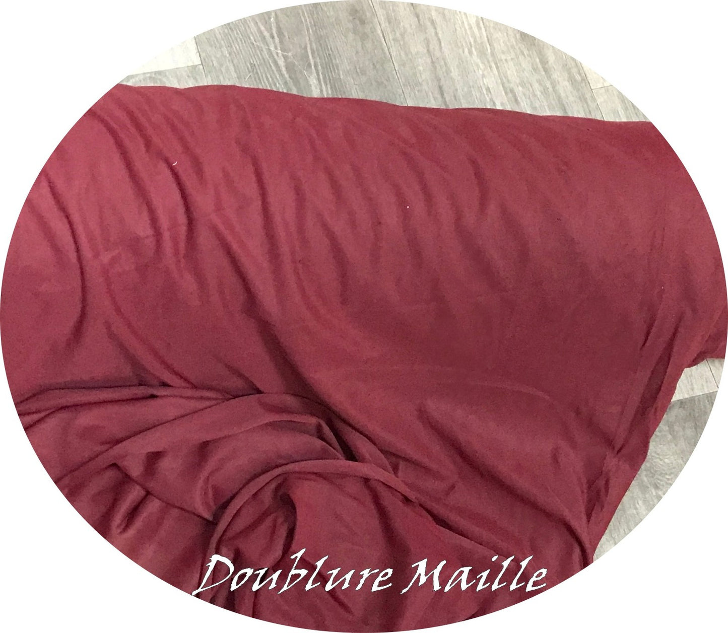 Doublure Maille Au Mètre En Couleur Bordeaux Pour Vetements Tansparents Et confections.