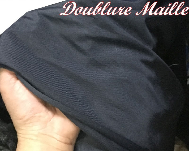 Doublure Maille Au Mètre En Couleur Marine Pour Vetements Tansparents Et confections.