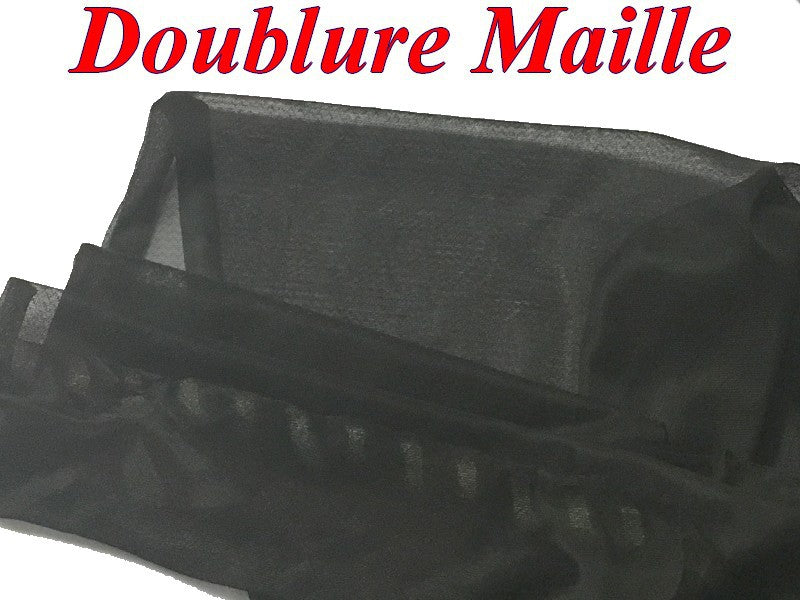 Doublure Maille Au Mètre En Couleur Noir Pour Vetements Tansparents Et confections.