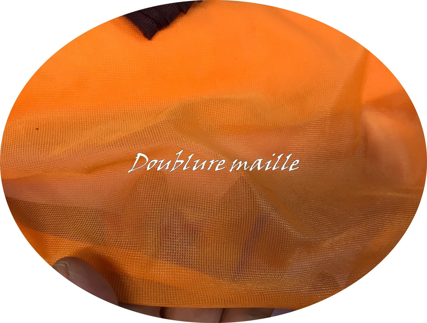 Doublure Maille Au Mètre En Couleur Orange Pour Vetements Tansparents Et confections.
