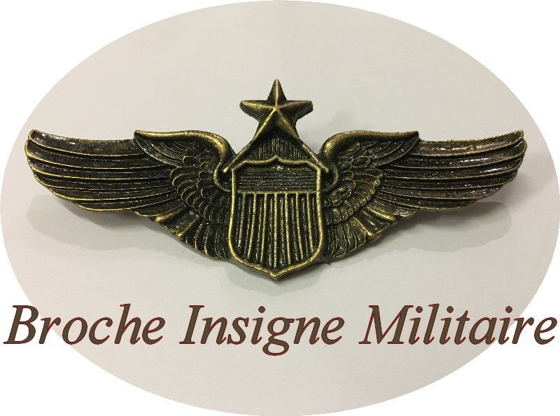 Emblem Badge Decoration, Military In Bronze Metal Brooch.