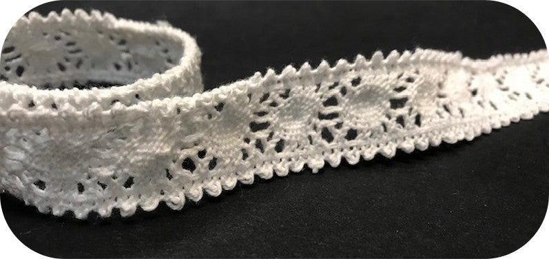 Between Two Macrame Fabric By The Meter In 2 Cm White To Sew For Customizations.