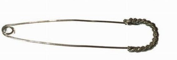 14 cm safety pin in silver metal