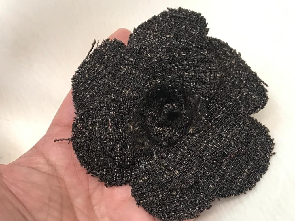 Chanel style brown fabric flowers for customization