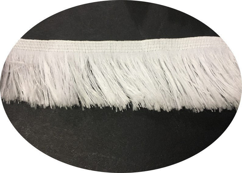 Charleston Fringe by the Meter White Cotton 2.5 cm