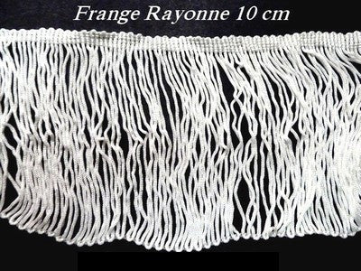 Charleston Rayon Fringe 10cm White By The Meter For Sewing For Creative Hobbies.