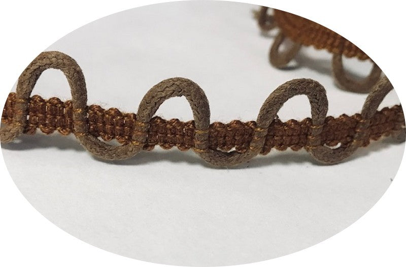 Chocolate Brown Cotton Bridle Trim for Sewing. For Clothing Customizations