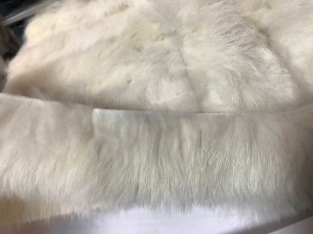 Ecru Rabbit Hair Fur Trim By the meter