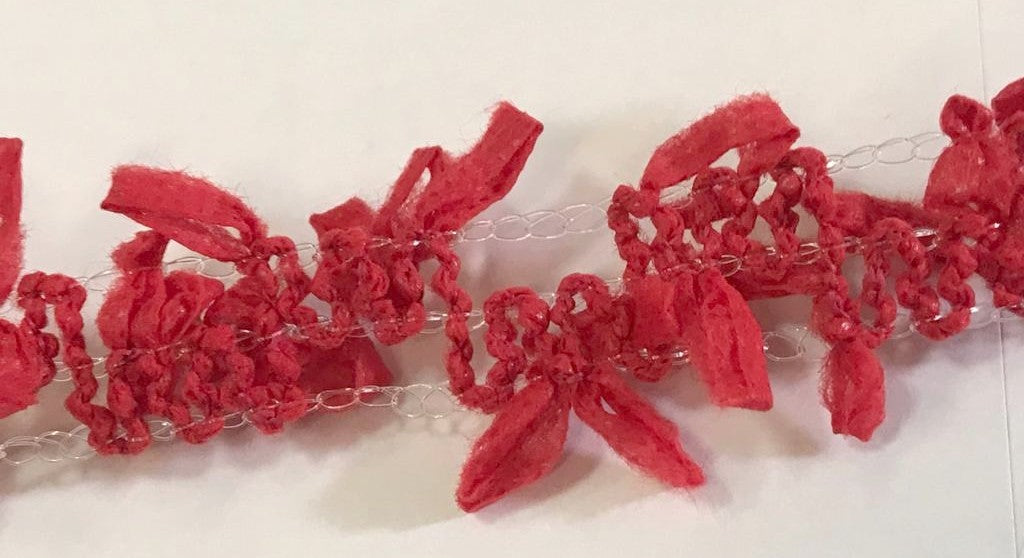 Red Fancy Braid by the meter: add a touch of charm to your creations